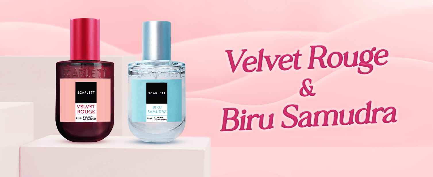 Scarlett Velvet Rouge dan Biru Samudra: Dua Extrait de Parfum dengan Karakter yang Sepenuhnya Berbeda